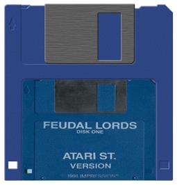 Artwork on the Disc for Feudal Lords on the Atari ST.